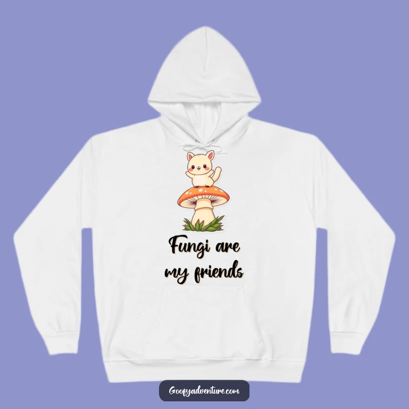 Cozy Funny Kawaii Mushroom Leaper Animal Hoodie: Stay Warm with Hilarious Charm