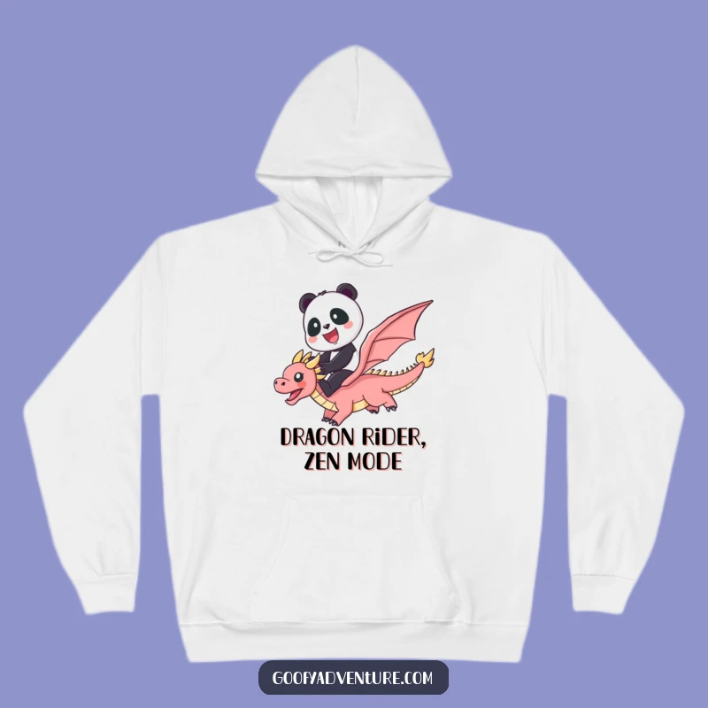 Funny Panda Dragon Rainbow Hoodie: Cozy Cute Panda Dragon Flying Adventure Wear, Ideal Funny Gift!