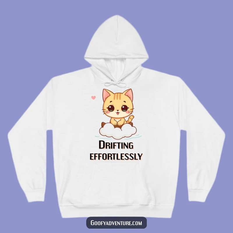 Cozy Funny Cat Cloud Boat Hoodie: Drift into Comfort with This Hilarious Gift