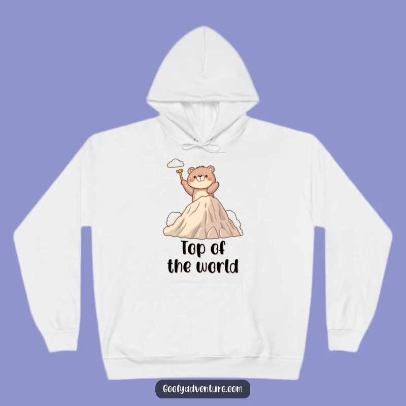 Funny Bear Hoodie: Cozy Cloud Climbing Bear Sweatshirt Gift