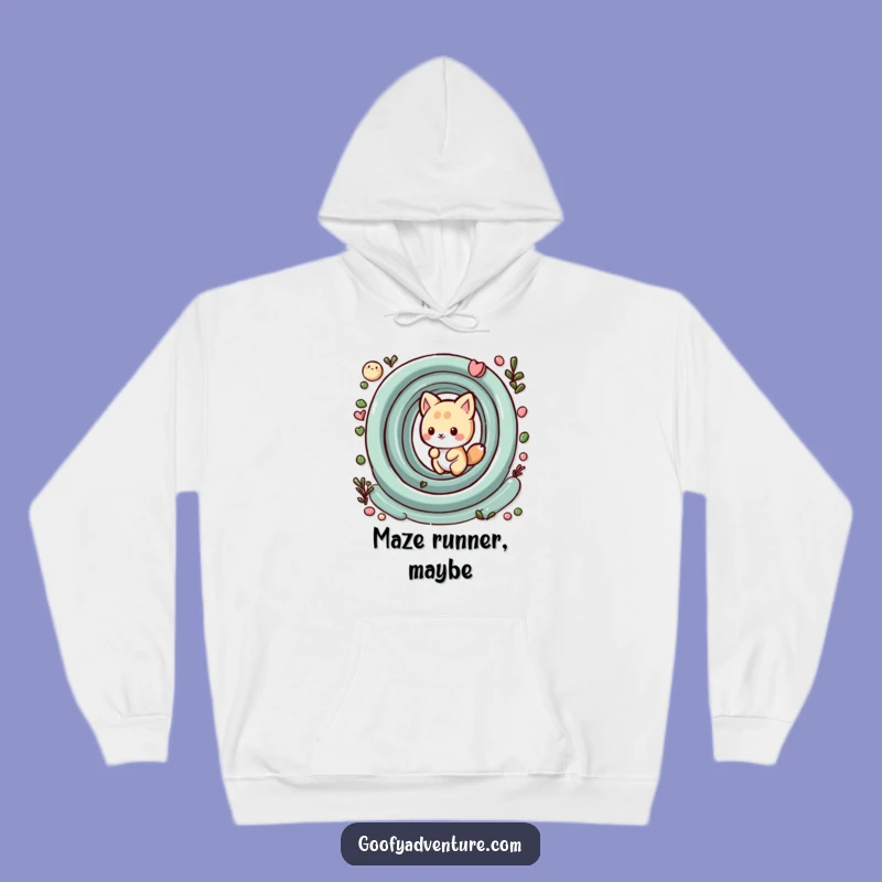 Funny Kawaii Animal Maze Hoodie: Cozy Puzzle Time, Ultimate Warm Funny Gift