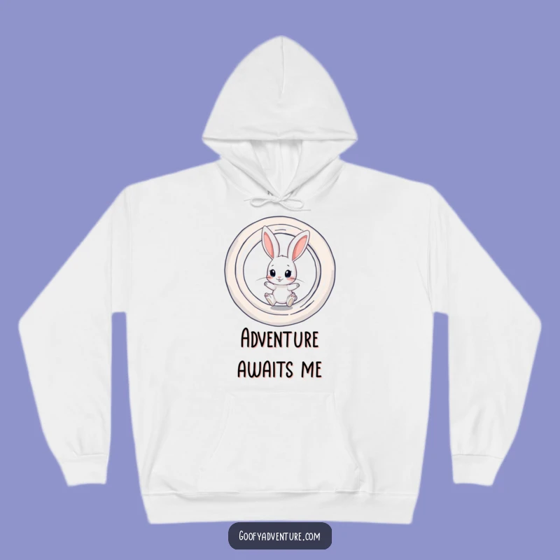 Funny Rabbit Portal Hoodie: Cozy Curious Rabbit Sweatshirt, Mysterious Funny Gift!