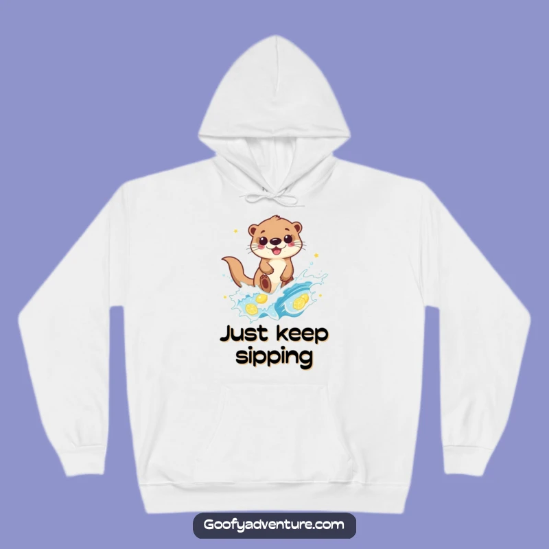 Funny Otter Lemonade Wave Hoodie: Cozy & Comical Apparel for Ultimate Otter Fans