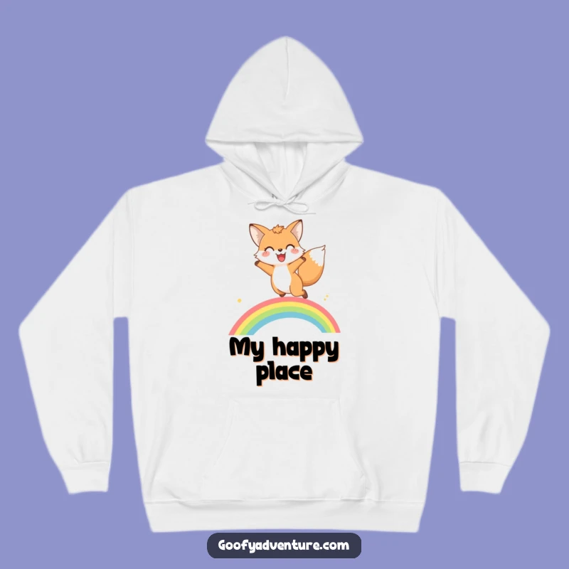 Funny Fox Rainbow Leap Hoodie: Cozy Up With Joy, Perfect Whimsical Gift!