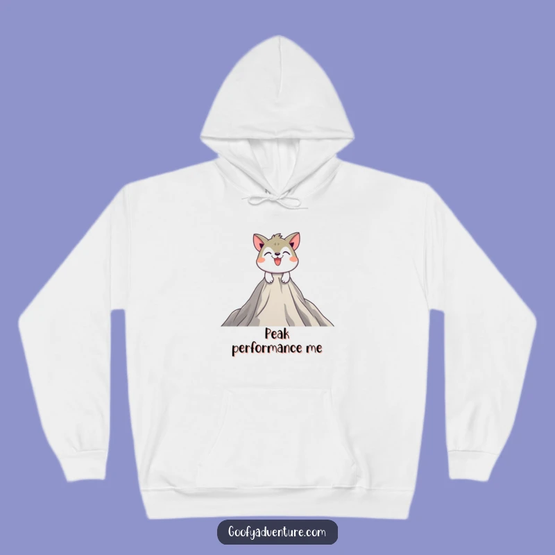 Cozy Peak Hoodie: Funny Animal Climbing Adventure Gift