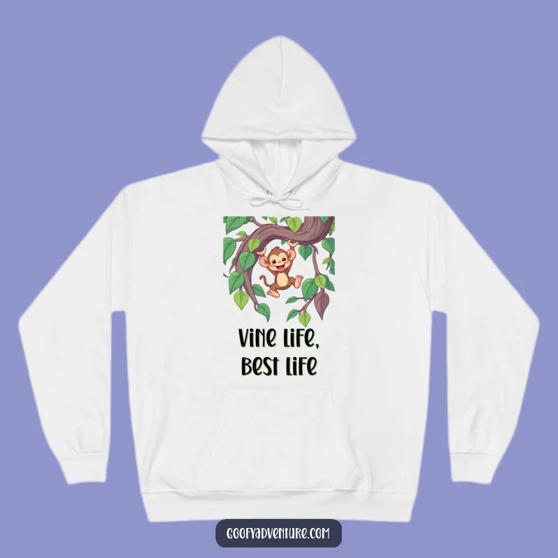 Funny Monkey Vine Hoodie: Cozy Cheerful Monkey Sweatshirt, Jungle Funny Gift!