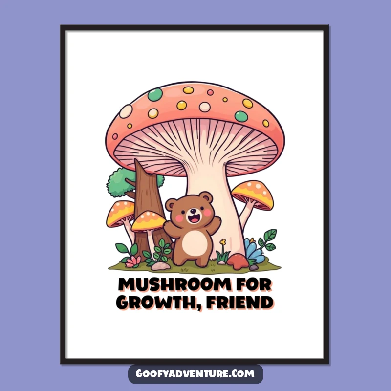 Free Printable Kawaii Bear Forest Wall Art - Whimsical Downloadable Decor for Your Home!