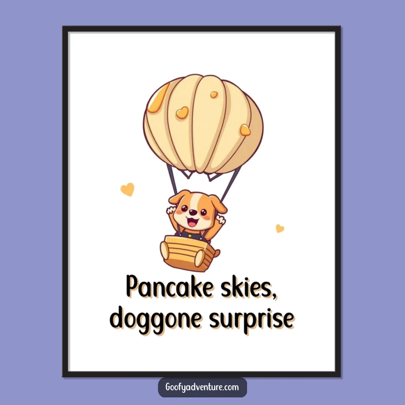 Free Printable Wall Art: Dog Pancake Balloon Jump Downloadable Poster