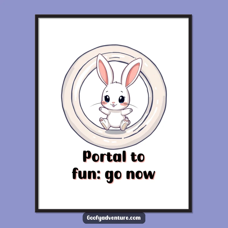 Free Printable Rabbit Portal Art: Whimsical Downloadable Wall Decor for Curious Minds