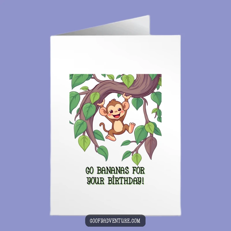 Free Printable Monkey Birthday Card: Swing into Fun with this Funny Downloadable Gift