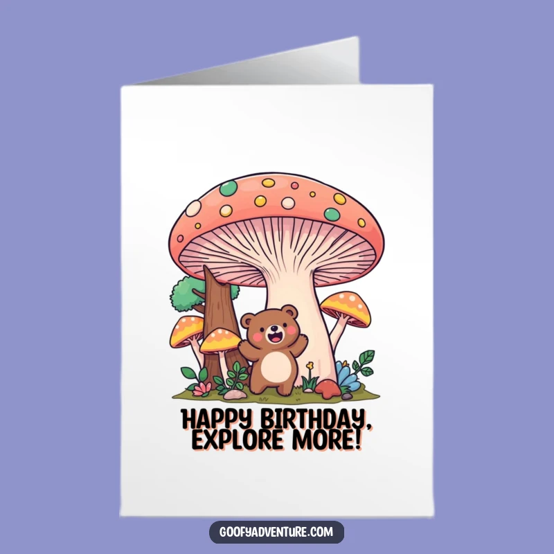 Free Printable Kawaii Bear Forest Birthday Card - Whimsical Downloadable Gift for Nature Lovers!