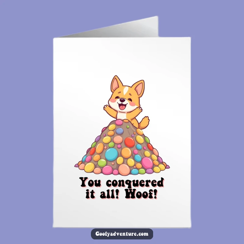 Free Printable Dog Candy Card - Congrats on Sweet Success!