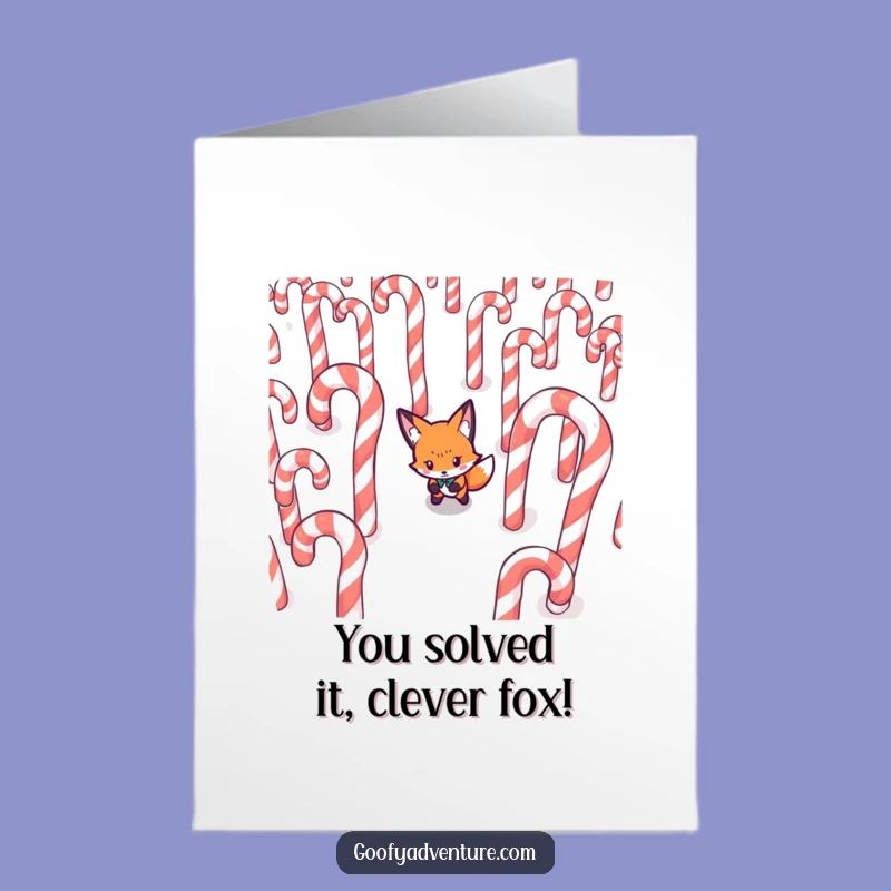 Free Printable Fox Congrats Card: Sweet Success Maze Humor Downloadable