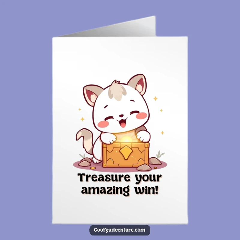 Free Printable Kawaii Treasure Congrats: Funny Downloadable Gift