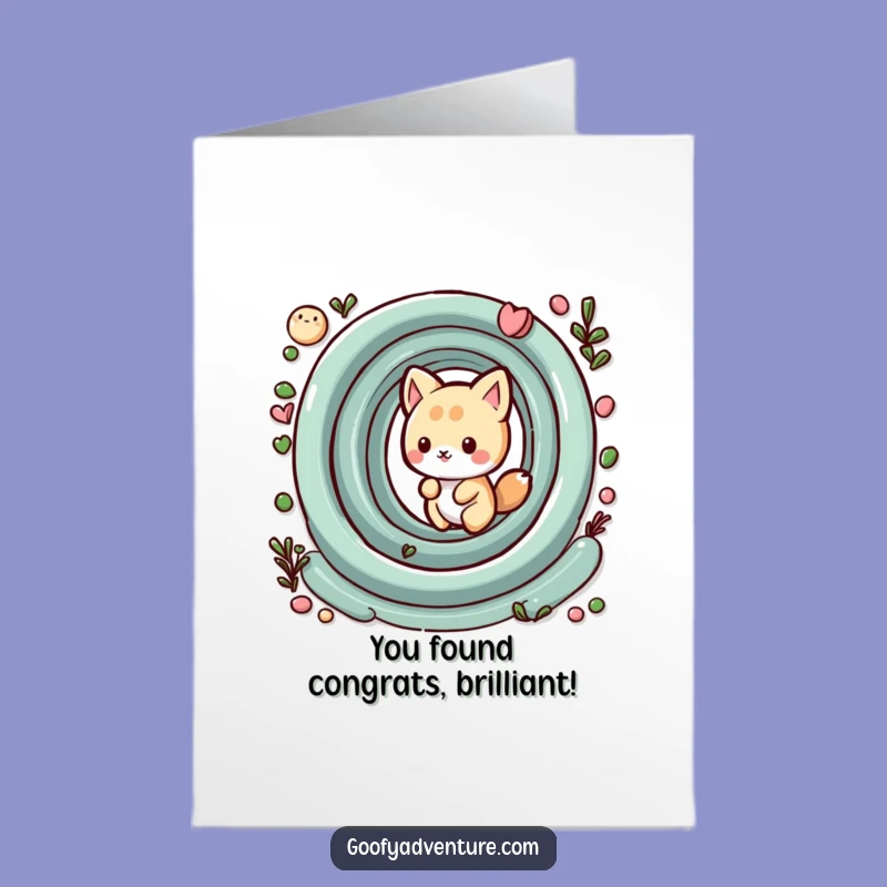 Free Printable Kawaii Maze Congrats: Funny Downloadable Gift