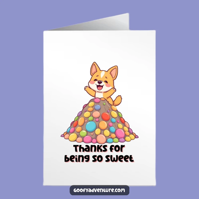Free Printable Dog Candy Card - Thanks for the Sweetness!