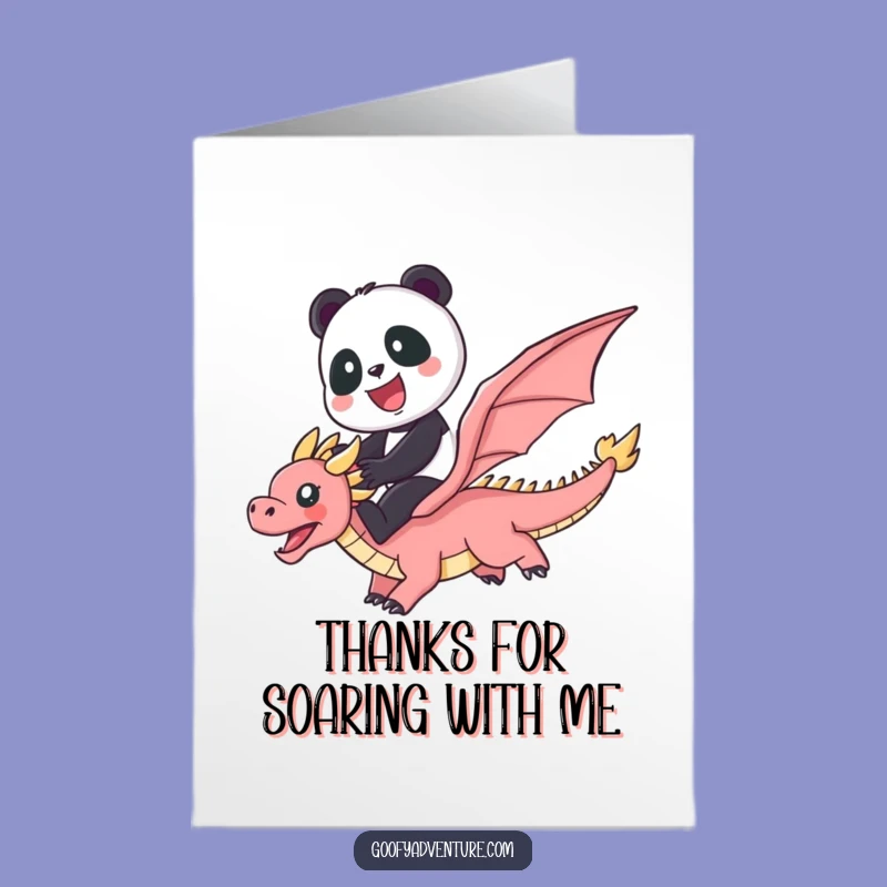 Free Printable Panda Dragon Thank You Card: Express Gratitude with a Funny Downloadable Gift