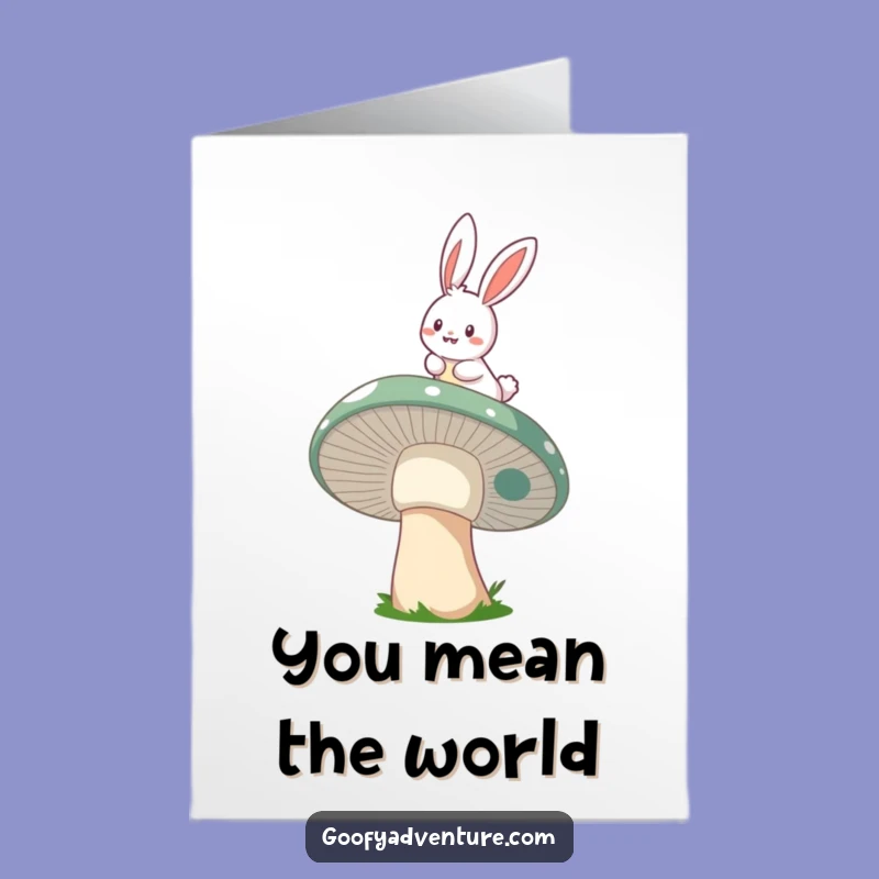 Free Printable Thank You Card: Bunny's Magical Ride, Funny Digital Gift