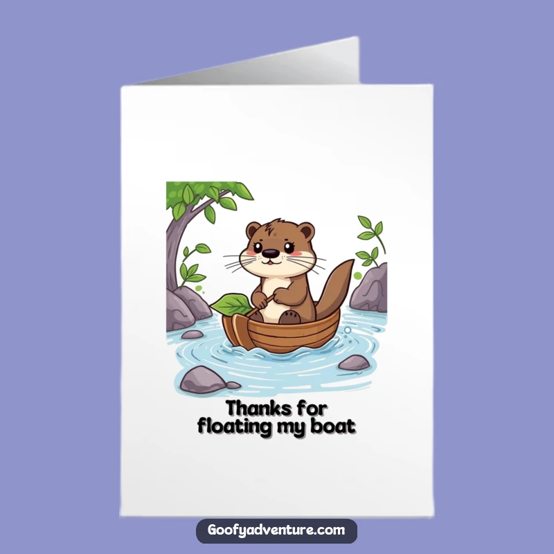 Free Printable Thank You Card: Otter's Gratitude, Funny Downloadable Gift