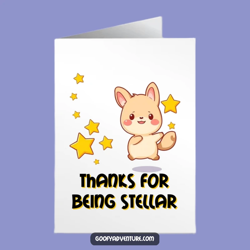 Free Printable Kawaii Stars Thanks: Funny Downloadable Gift