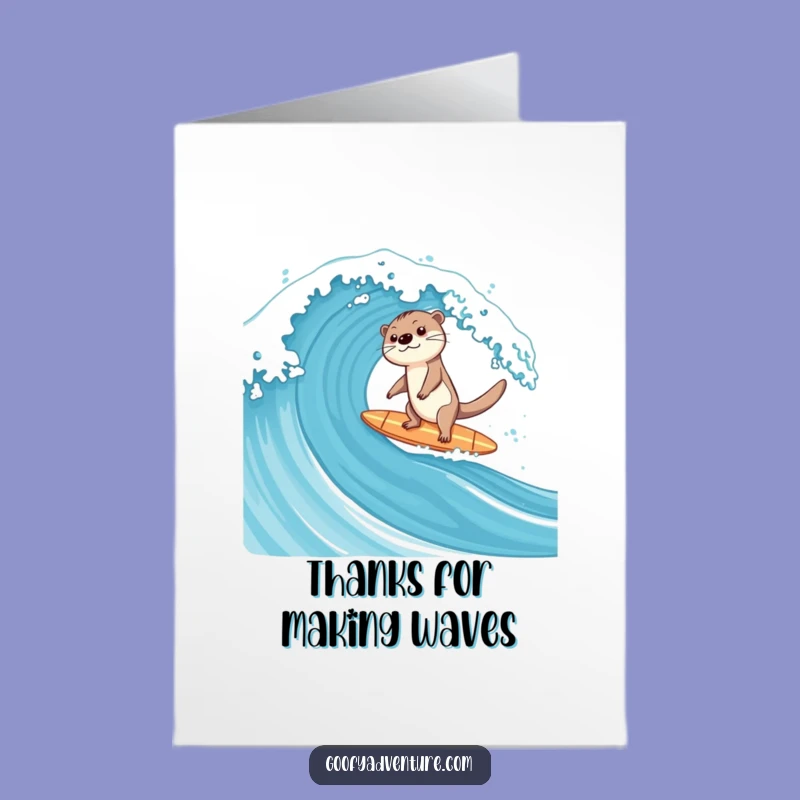 Free Printable Otter Thank You Card: Make a Splash with this Funny Downloadable Gift
