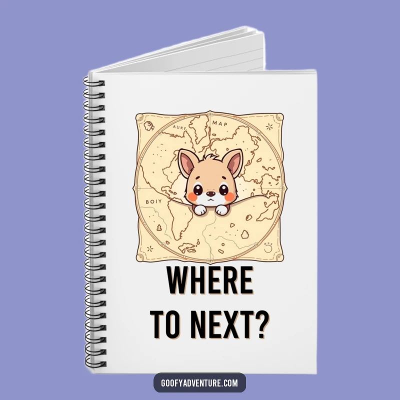 Funny Explorer Notebook: Curious Animal Map Journal Gift