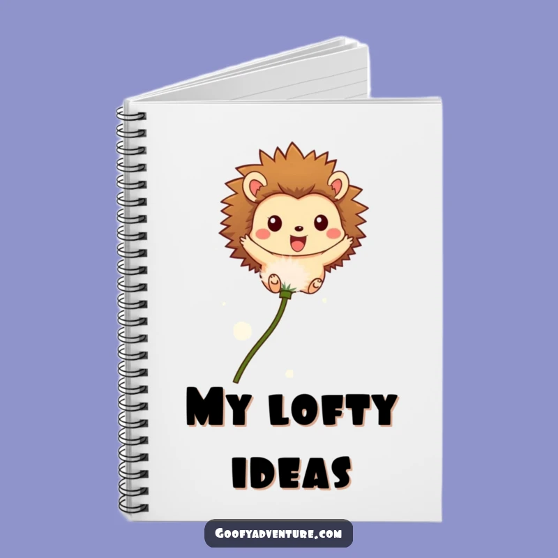 Funny Hedgehog Notebook: Whimsical Dandelion Seed Journal for Ideas