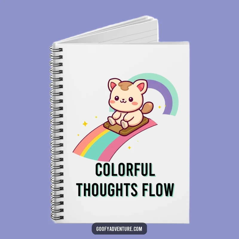 Funny Kawaii Rainbow Notebook - Write Down Your Brightest Ideas!