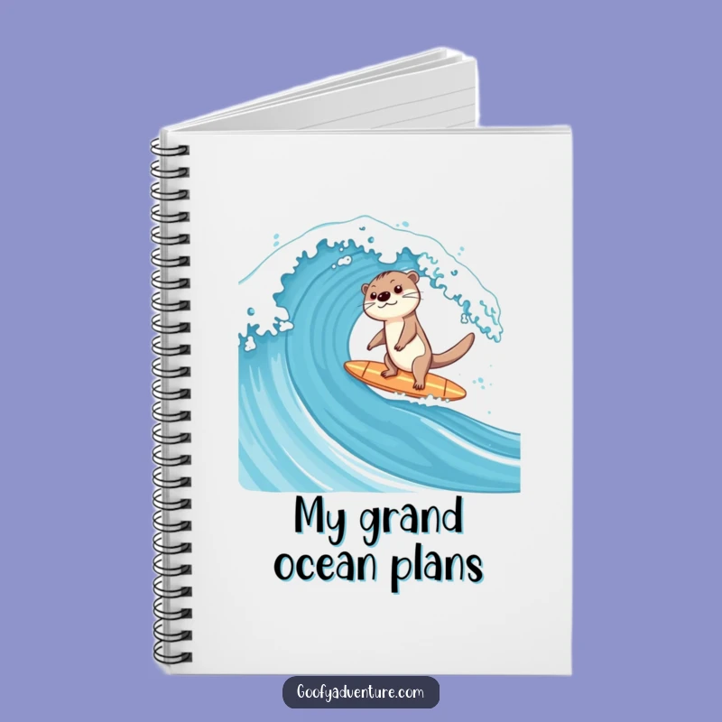 Funny Otter Surfing Notebook: Happy Otter Journal for Notes, Awesome Funny Gift!