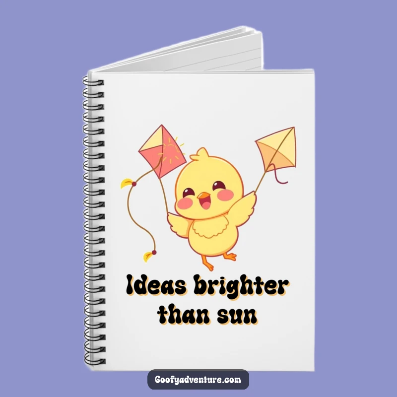 Funny Chick Sunshine Kite Notebook: Jot Down Happy Thoughts