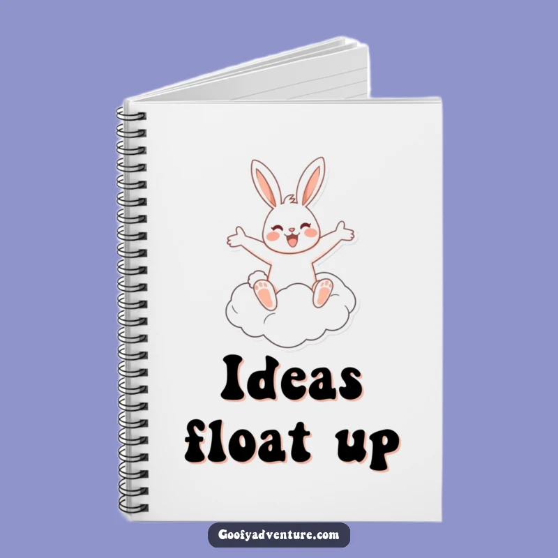 Funny Rabbit Cloud Rider Notebook: Whimsical Journal, Perfect Funny Gift