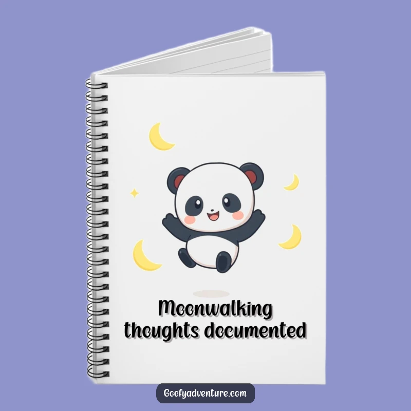 Funny Panda Moon Jumper Notebook: Jot Down Dreams with Joy