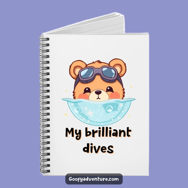 Funny Bear Stardust Journal - Capture Your Cosmic Adventures!