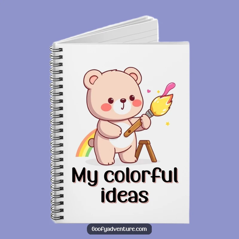 Funny Kawaii Bear Notebook - Cheerful Journal for Artists & Dreamers