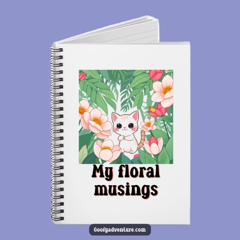 Funny Cat Notebook: Curious Jungle Explorer Journal for Notes