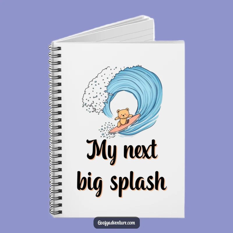 Funny Bear Cub Surfing Notebook: Cute Journal for Ideas, Hilarious Funny Gift