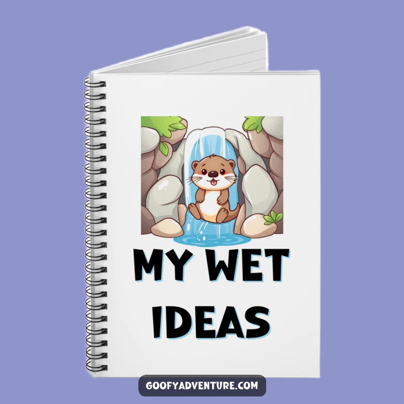 Funny Otter Waterfall Slide Notebook: Playful Journal, Perfect Funny Gift