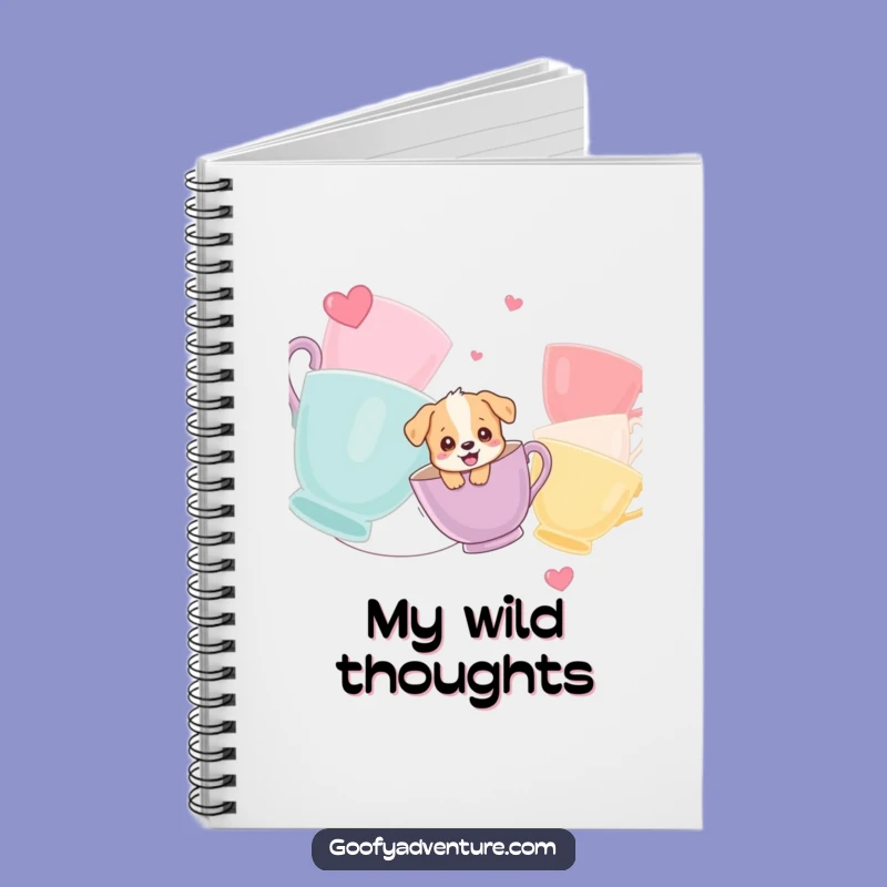 Funny Puppy Notebook: Giggling Pup Zipline Journal for Notes