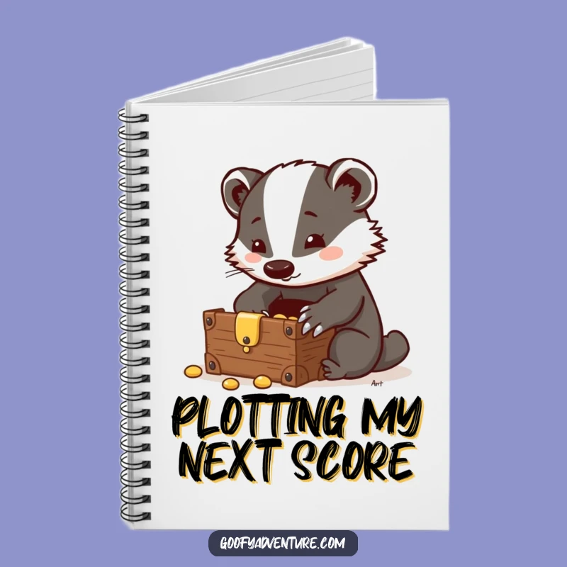 Funny Badger Treasure Chest Notebook: Log Your Clever Discoveries
