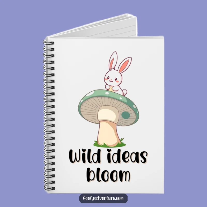 Funny Bunny Mushroom Rider Notebook: Jot Down Dreams, Whimsical Ideas, Fun Gift