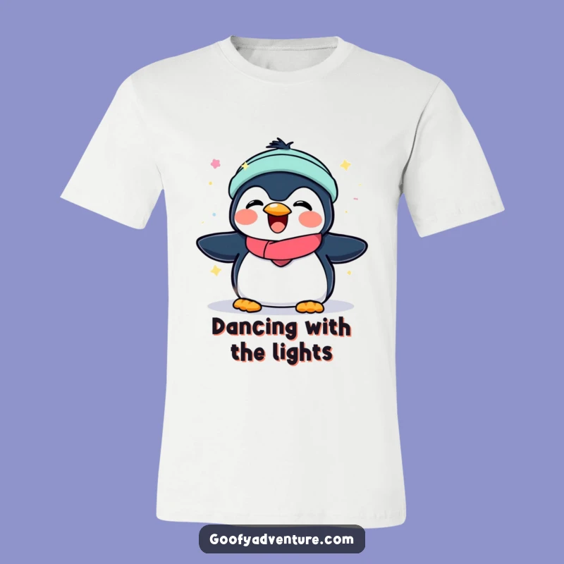Funny Penguin Aurora T-Shirt: Wear the Northern Lights with Joy!