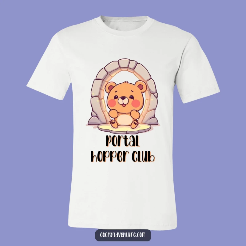 Funny Bear Portal T-Shirt: Wear Your Curiosity with This Hilarious Adventure Tee