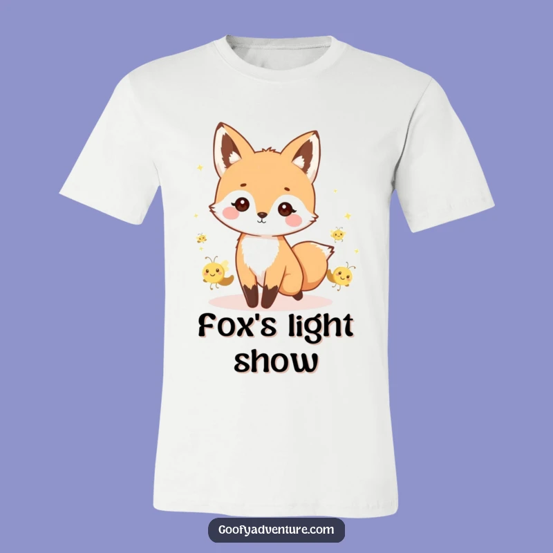 Funny Kawaii Fox Firefly T-Shirt - Magical Night Parade Humor Tee