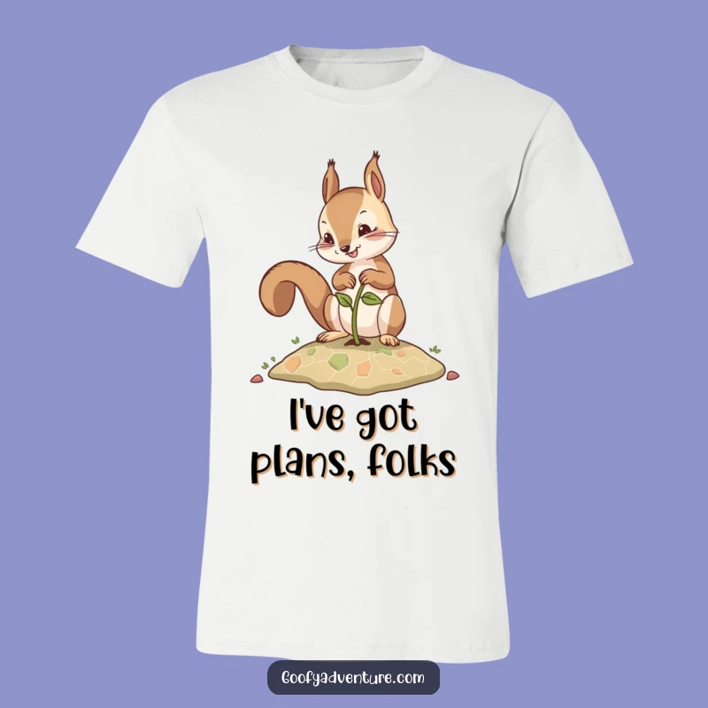 Funny Squirrel Planting Map Seed T-Shirt: Wear Your Adventure with Humor