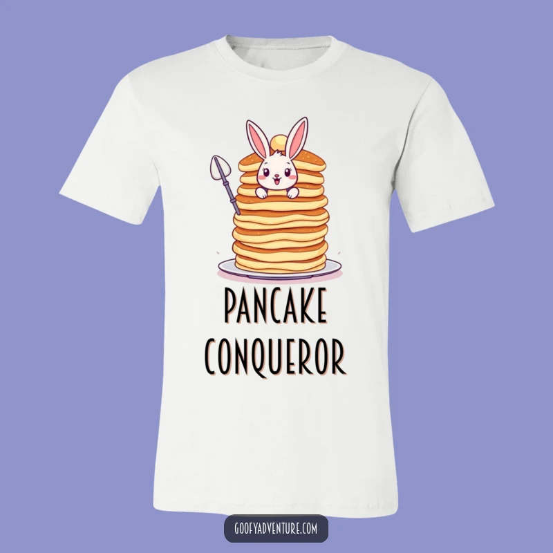 Funny Bunny T-Shirt - Hilarious Pancake Scaling Graphic Tee
