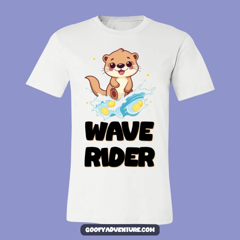Funny Otter Surfing Lemonade T-Shirt: The Ultimate Comical Tee for Otter and Beach Lovers