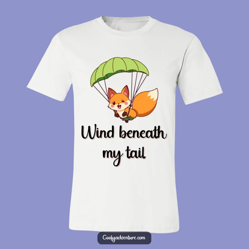 Funny Fox Paragliding T-Shirt - Embrace Adventure with this Hilarious Leaf Chute Tee