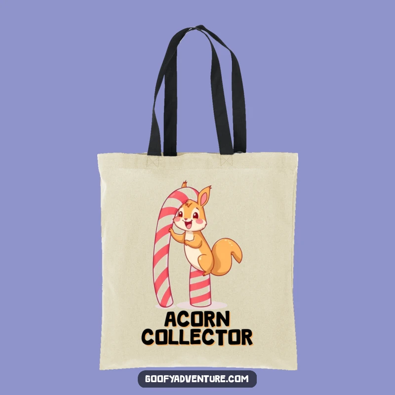Funny Squirrel Candy Cane Tote Bag: Carry Your Sweets, Sweet Climb, Fun Gift