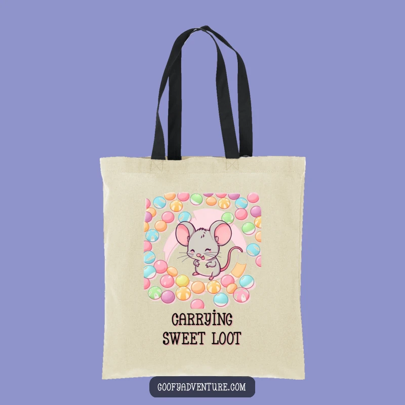 Funny Mouse Candy Maze Tote Bag: Carry Your Sweetest Finds
