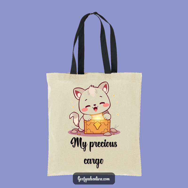 Funny Kawaii Animal Treasure Tote Bag: Carry Your Finds, Adorable Discovery Gift